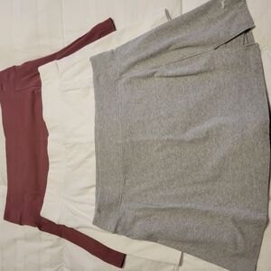 Stylish Women's Tennis Skirt Set - Gray, White, and Mauve
